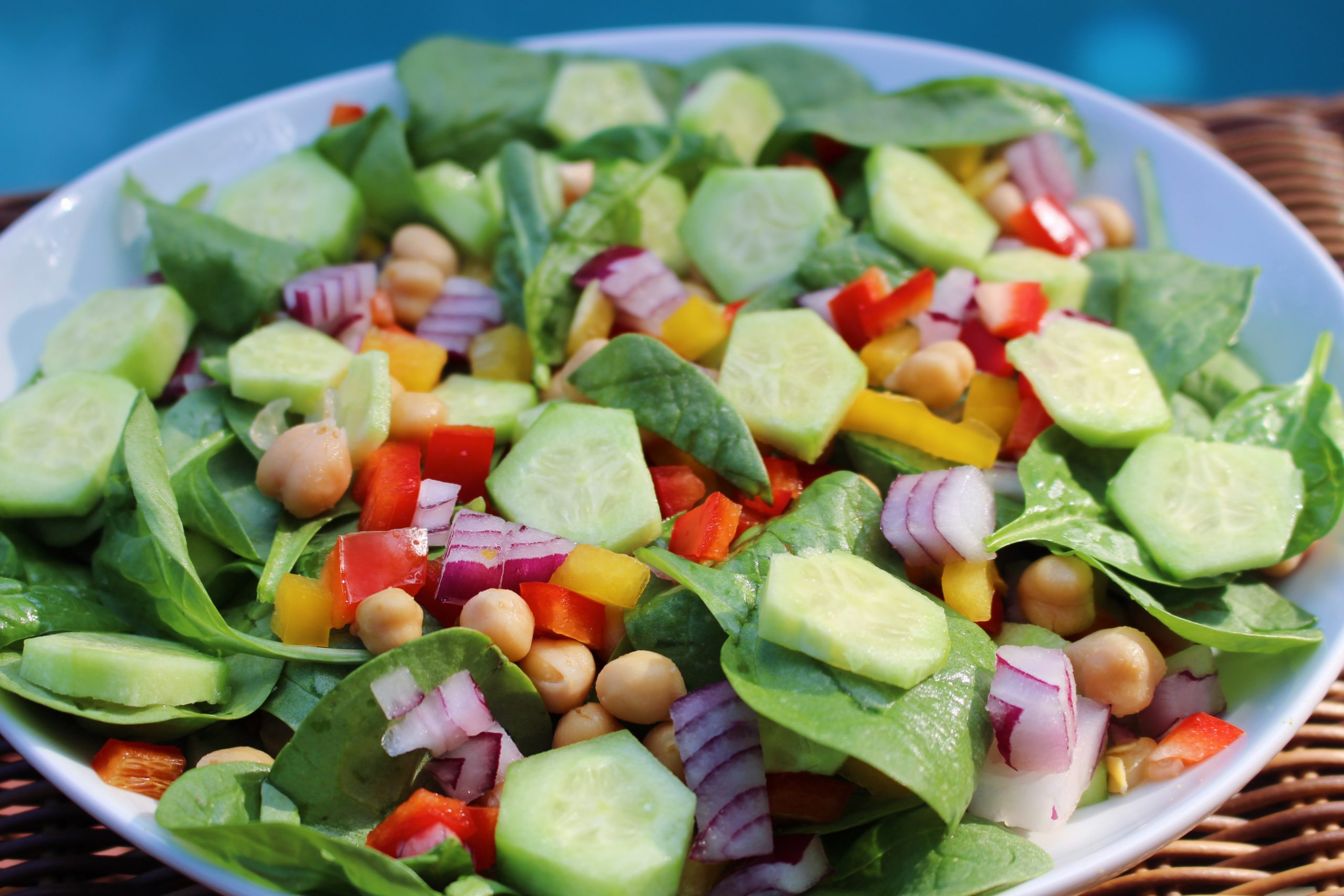 Tasty Chickpea Spinach Salad