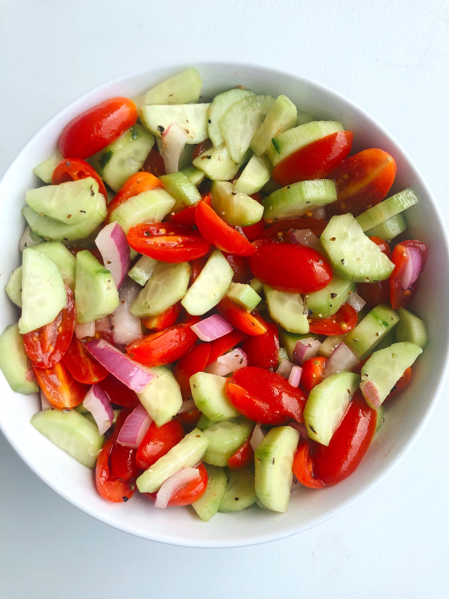 Tangy Cucumber & Tomato Salad