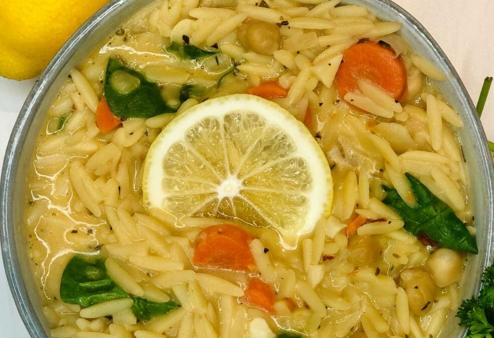 Lemon Chickpea Orzo Soup Recipe