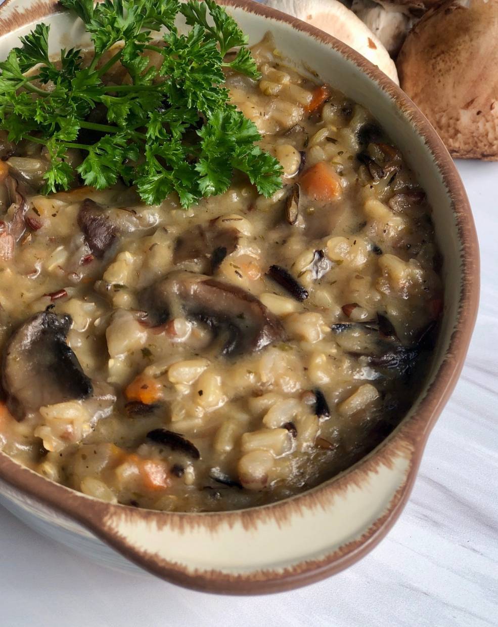 Creamy Mushroom & Wild Rice Soup